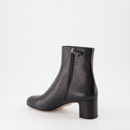Prada, Black Leather Ankle Boots, Women's Designer Boots, High-End Fashion, Luxury Footwear