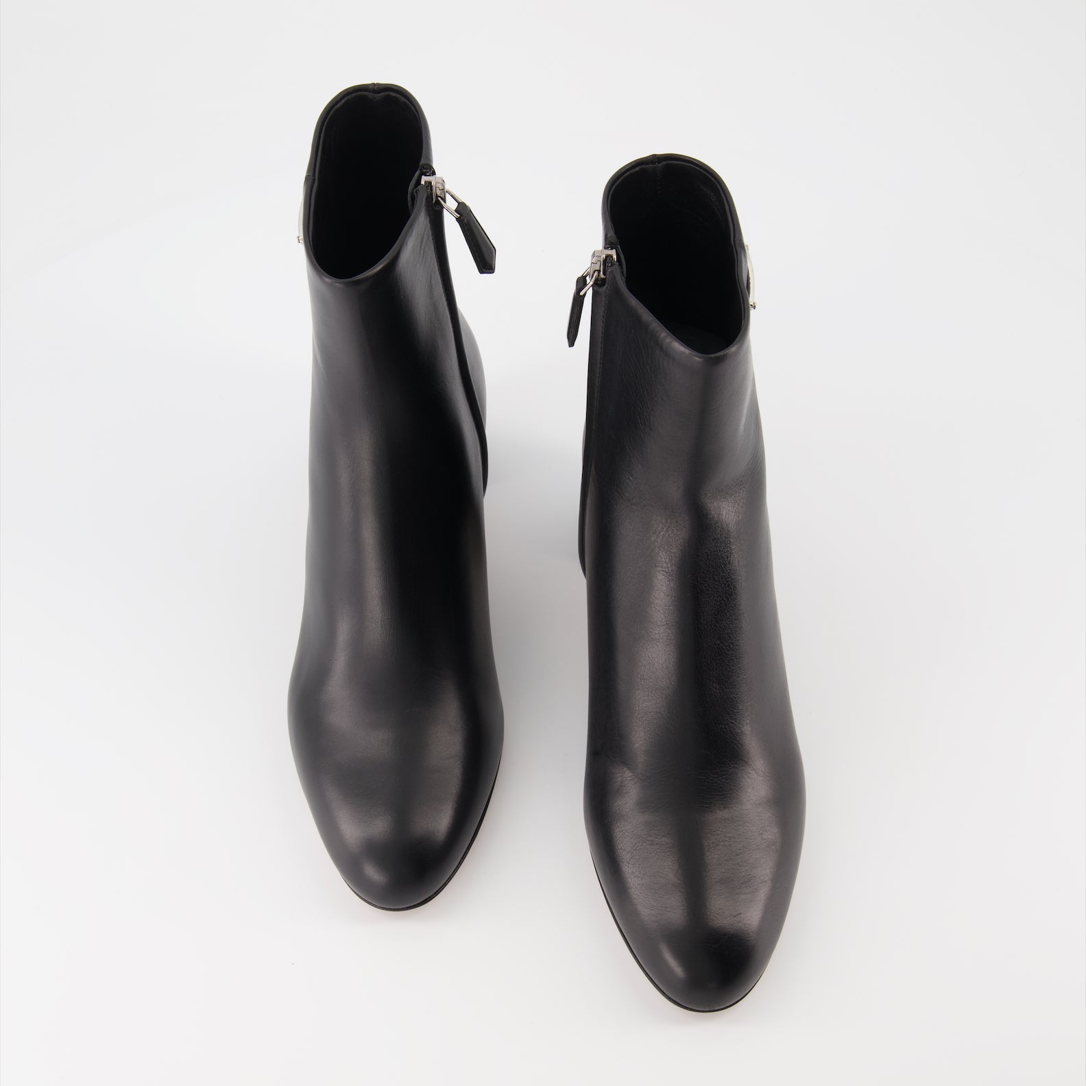 Prada, Black Leather Ankle Boots, Women's Designer Boots, High-End Fashion, Luxury Footwear