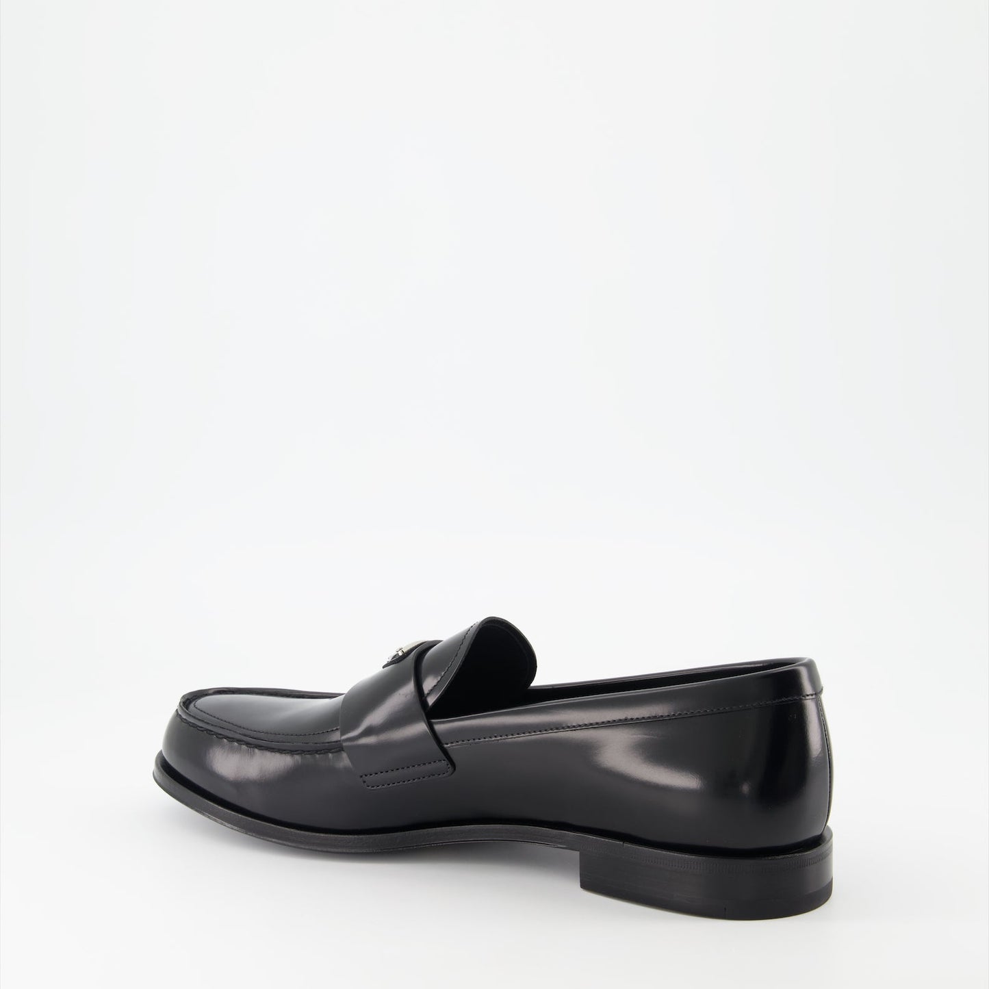 Prada, black patent leather moccasins, men's luxury footwear, formal shoes, designer-moccasins