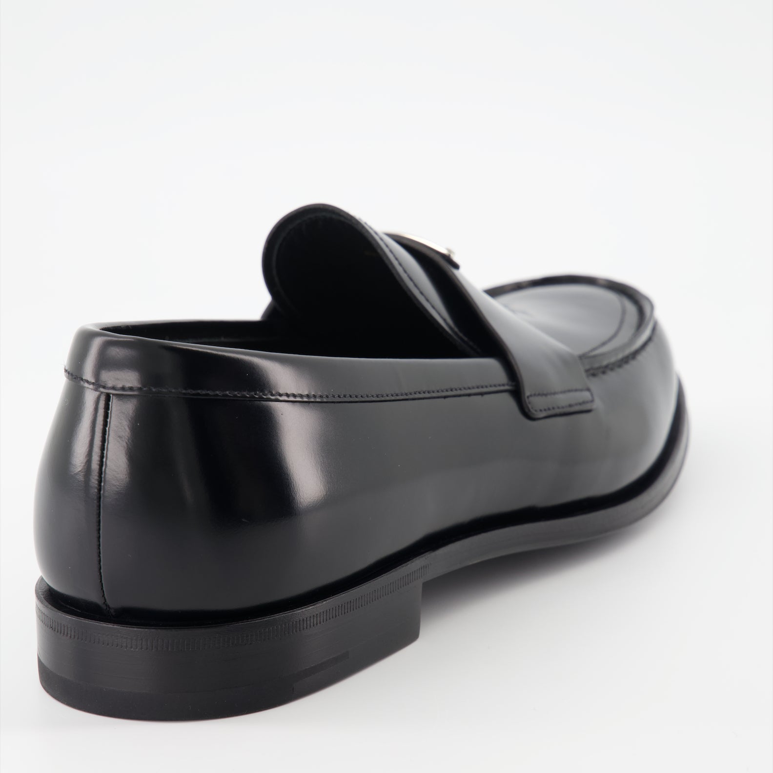 Prada, black patent leather moccasins, men's luxury footwear, formal shoes, designer-moccasins