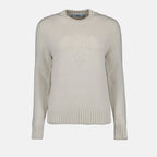 Prada, embroidered knit sweater, luxury women's fashion, high-end knitwear, elegant women's sweater