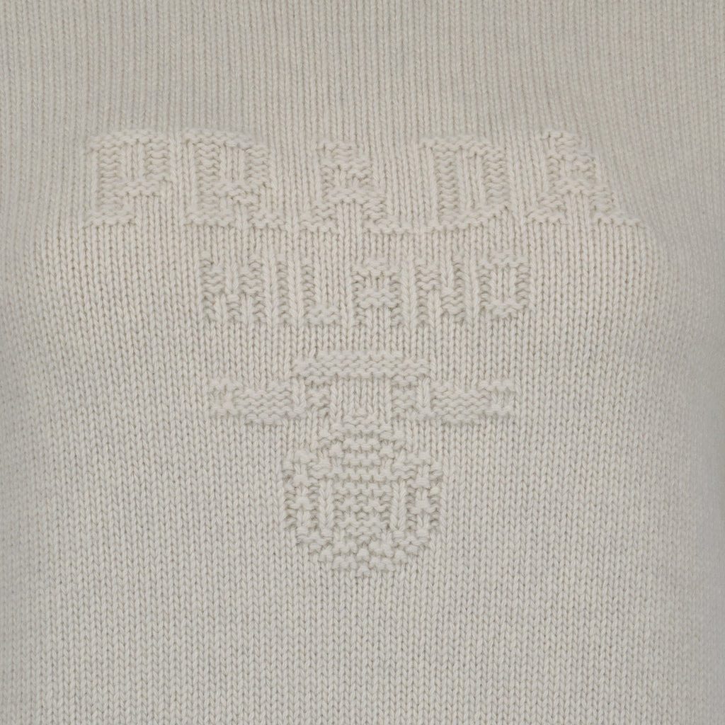 Prada, embroidered knit sweater, luxury women's fashion, high-end knitwear, elegant women's sweater
