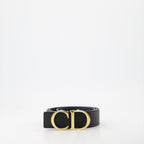 Dior belt, reversible belt, luxury accessories, gold buckle belt, designer belt