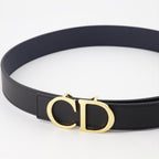 Dior belt, reversible belt, luxury accessories, gold buckle belt, designer belt