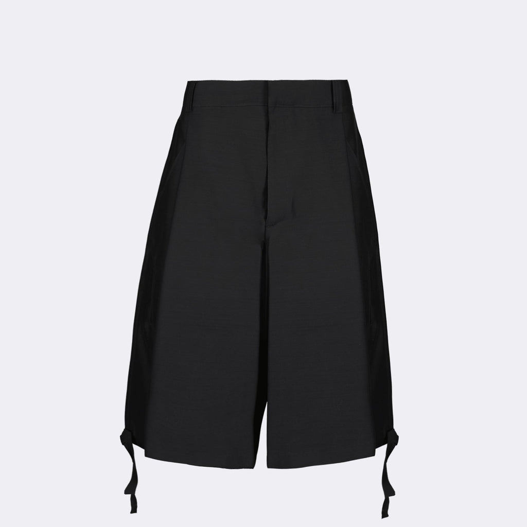 Dior Bermuda Shorts, Luxury Wool Shorts, Elegant Menswear, High-End Fashion, Designer Shorts