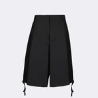 Dior Bermuda Shorts, Luxury Wool Shorts, Elegant Menswear, High-End Fashion, Designer Shorts