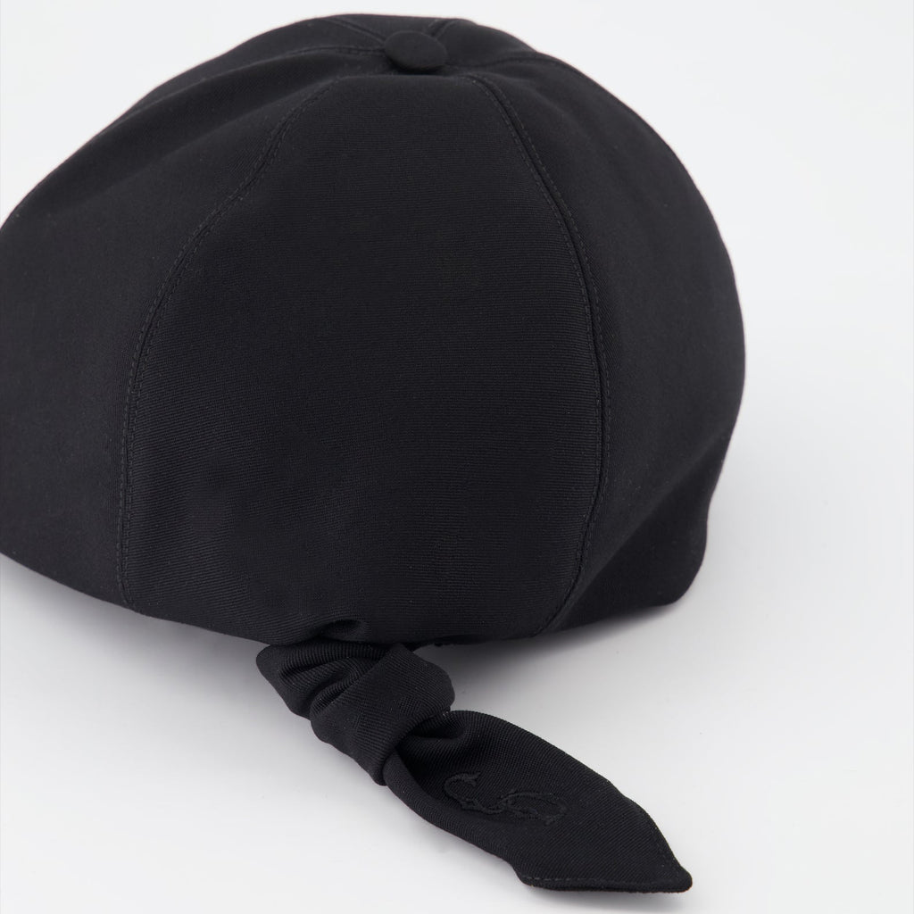 Dior men's cap, luxury wool cap, elegant bow cap, designer headwear, men's fashion accessories