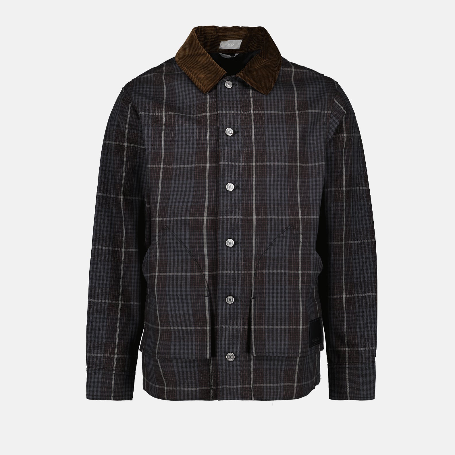 남성을 위한 디올 체크 자켓 이미지 - 2023년 가을-겨울 시즌 - 앞면 보기