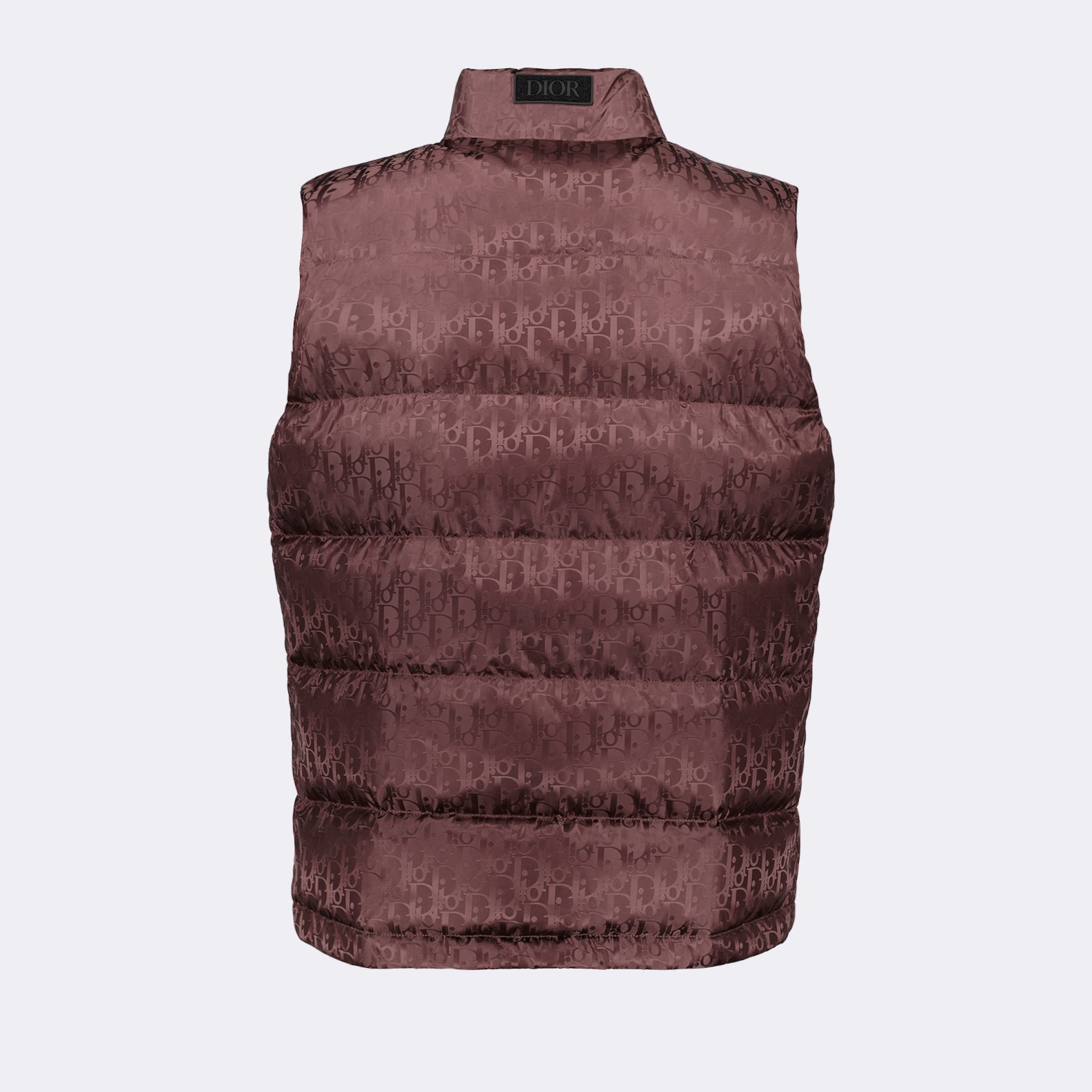 Dior, sleeveless down jacket, Oblique Bordeaux, men's luxury outerwear, Dior jacket