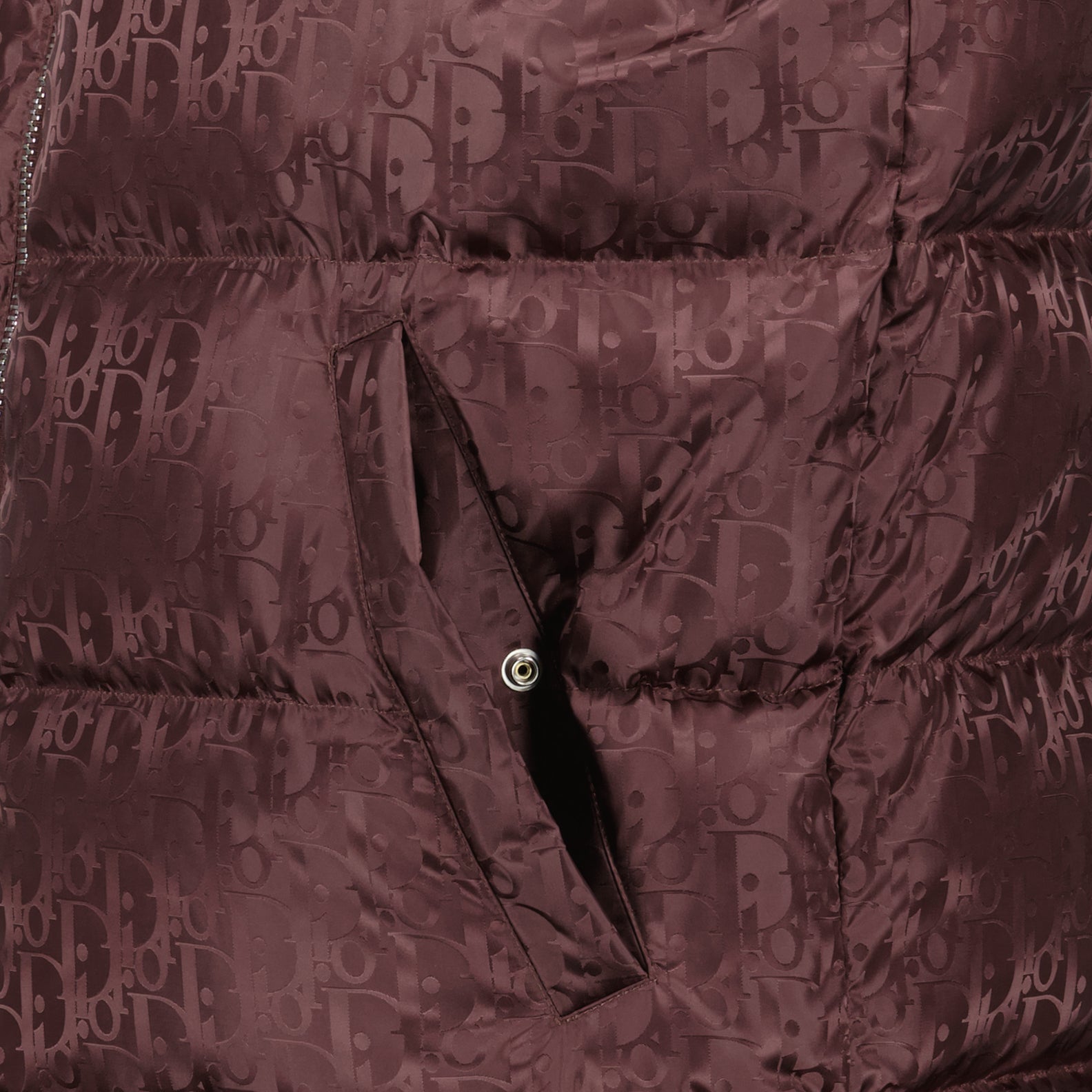 Dior, sleeveless down jacket, Oblique Bordeaux, men's luxury outerwear, Dior jacket