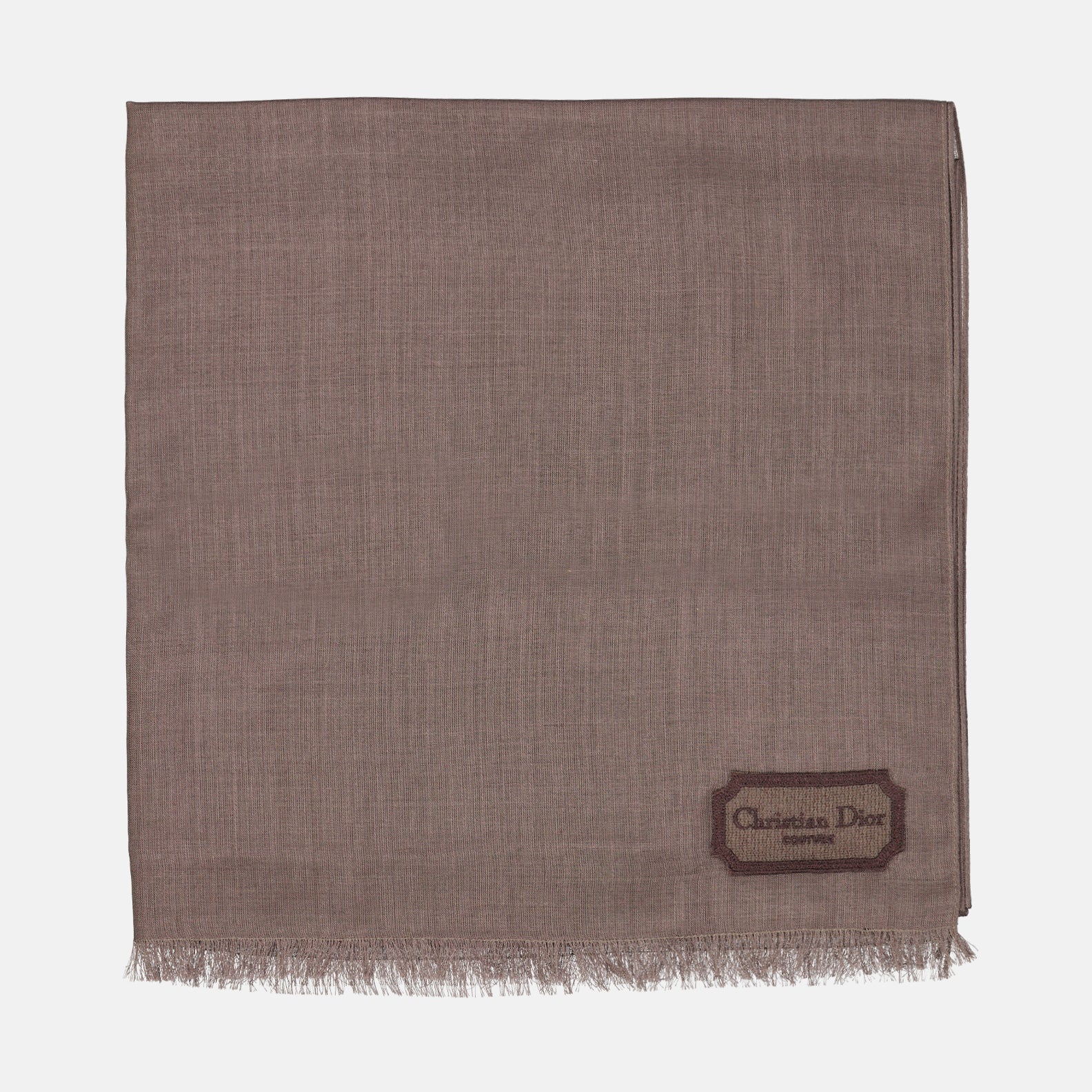 Christian Dior scarf, luxury accessory, beige scarf, Dior Couture, high-end fashion