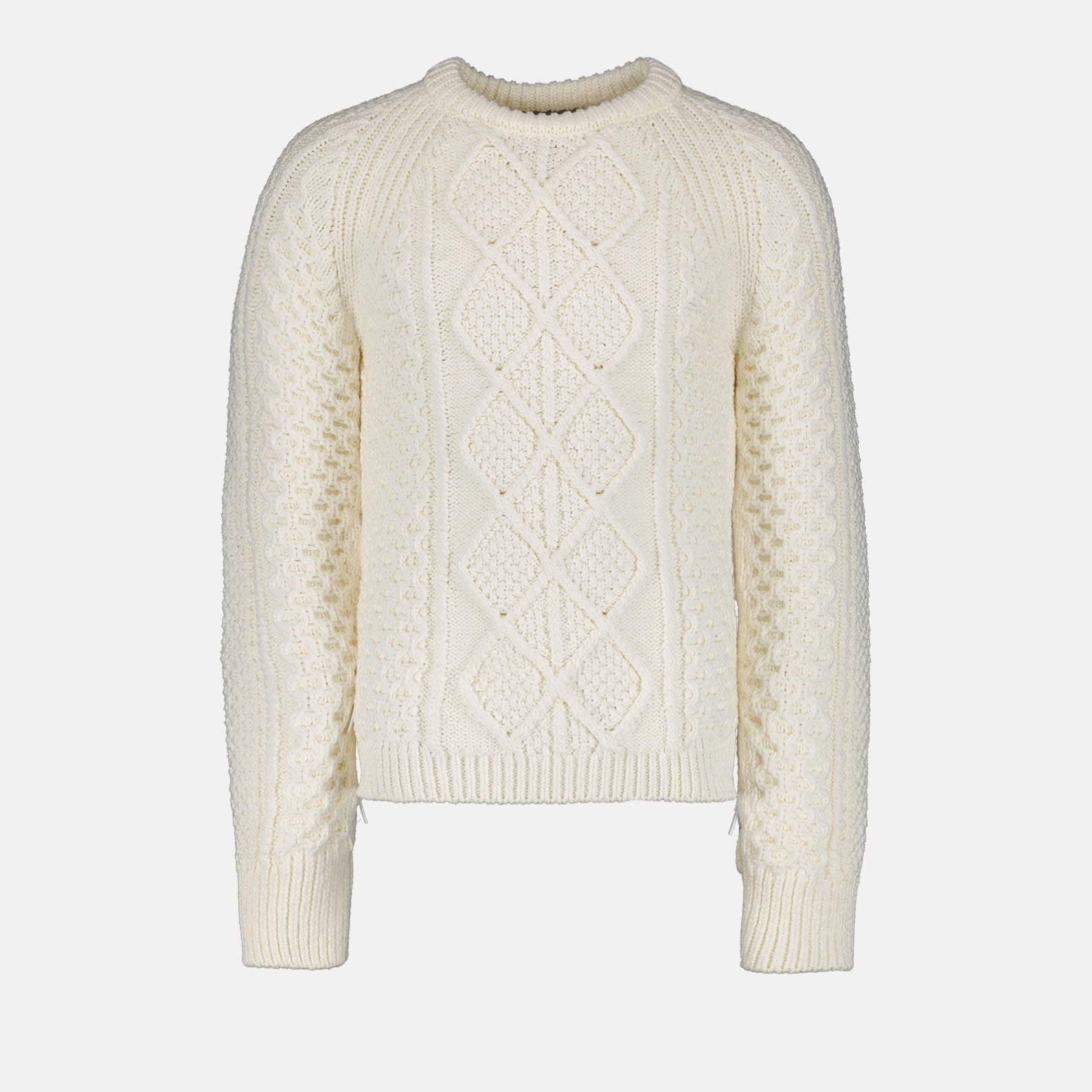 ribbed pullover, zip-up sweater, Dior knitwear, luxury fashion, high-end apparel