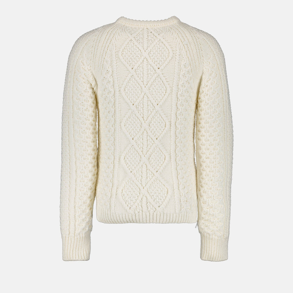 ribbed pullover, zip-up sweater, Dior knitwear, luxury fashion, high-end apparel