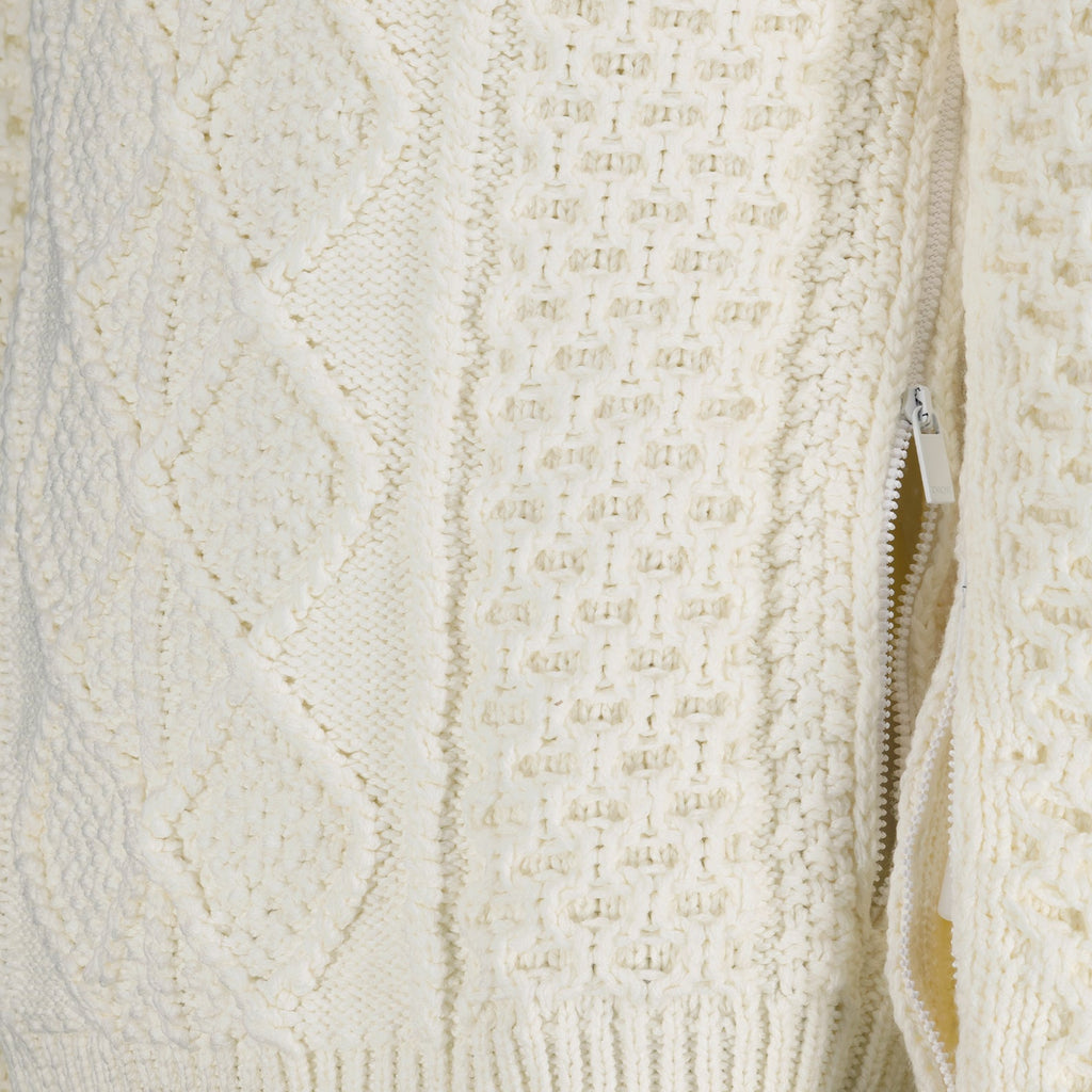 ribbed pullover, zip-up sweater, Dior knitwear, luxury fashion, high-end apparel