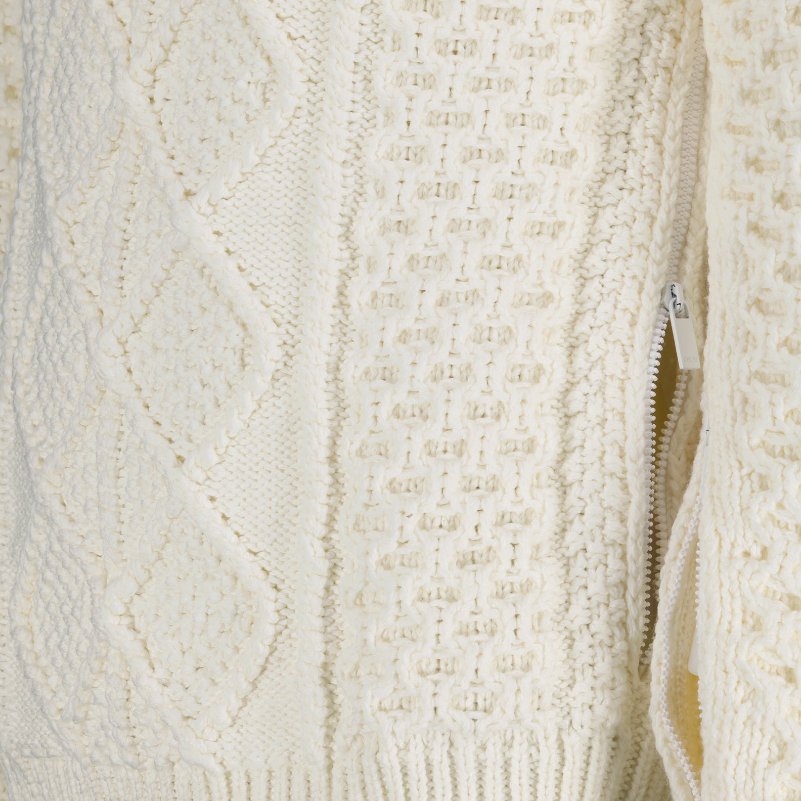 ribbed pullover, zip-up sweater, Dior knitwear, luxury fashion, high-end apparel