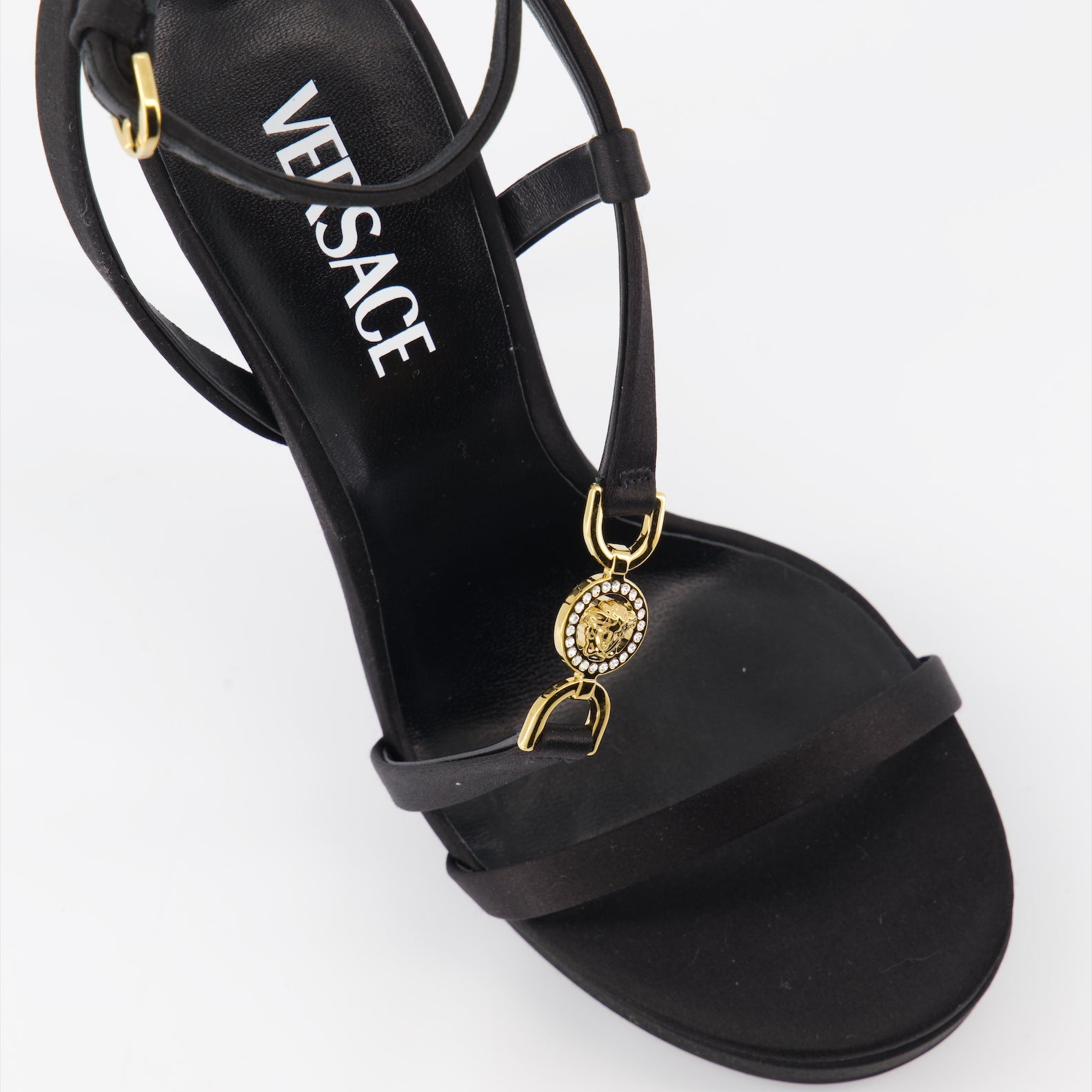 Versace Medusa, high-heel sandals, luxury women's footwear, designer sandals, elegant women's shoes