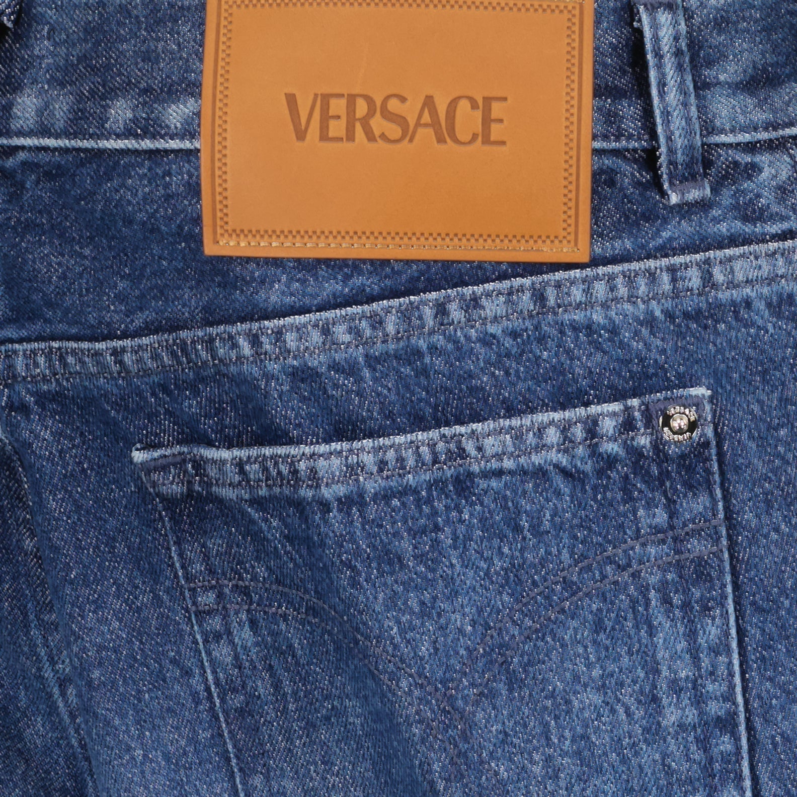 Versace jeans, straight denim jeans, luxury men's denim, high-end fashion, premium jeans