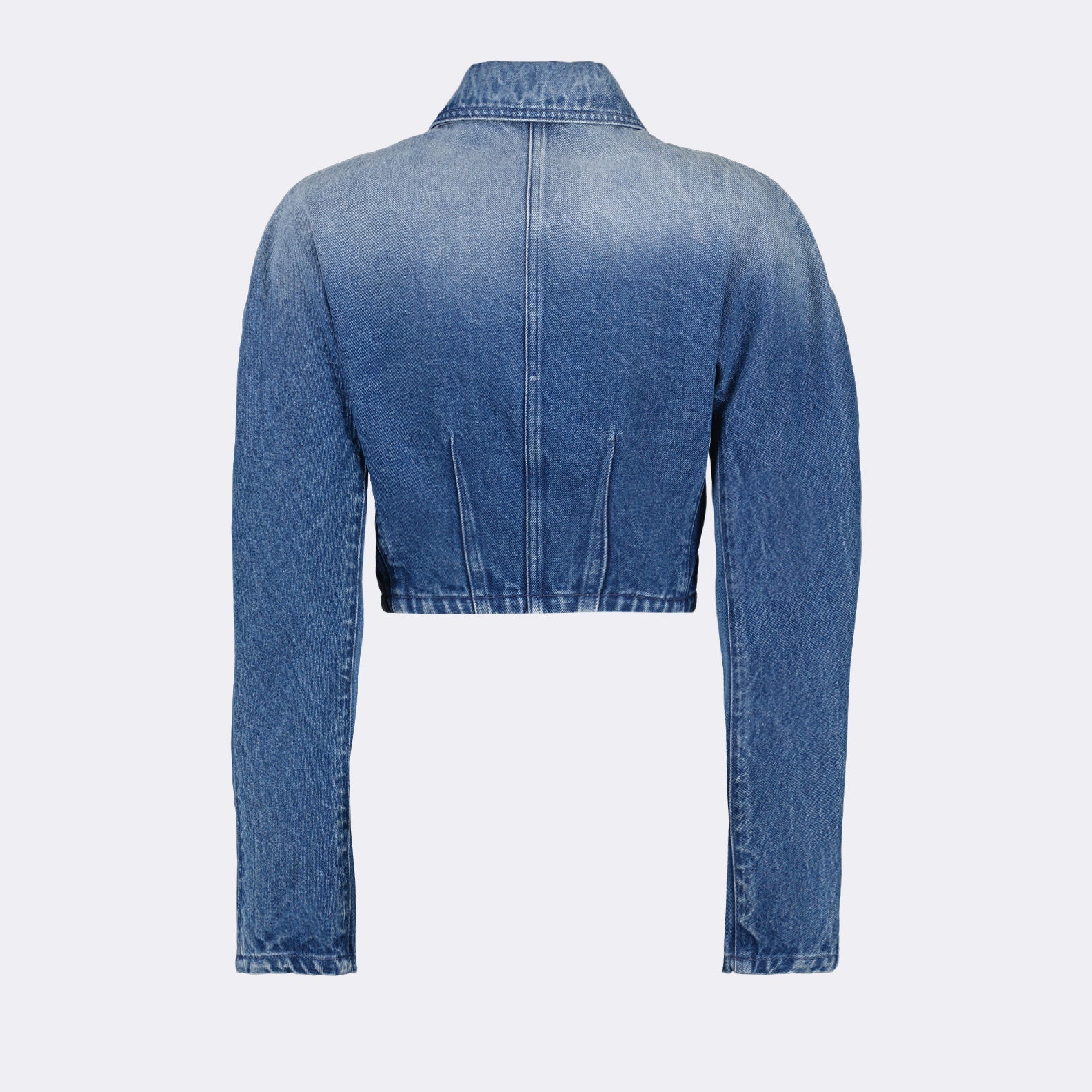 Versace, cropped denim jacket, luxury fashion, high-end denim, designer jacket