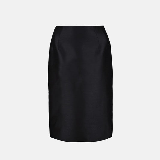 luxury fashion, Versace pencil skirt, wool skirt, high-waisted skirt, elegant office wear