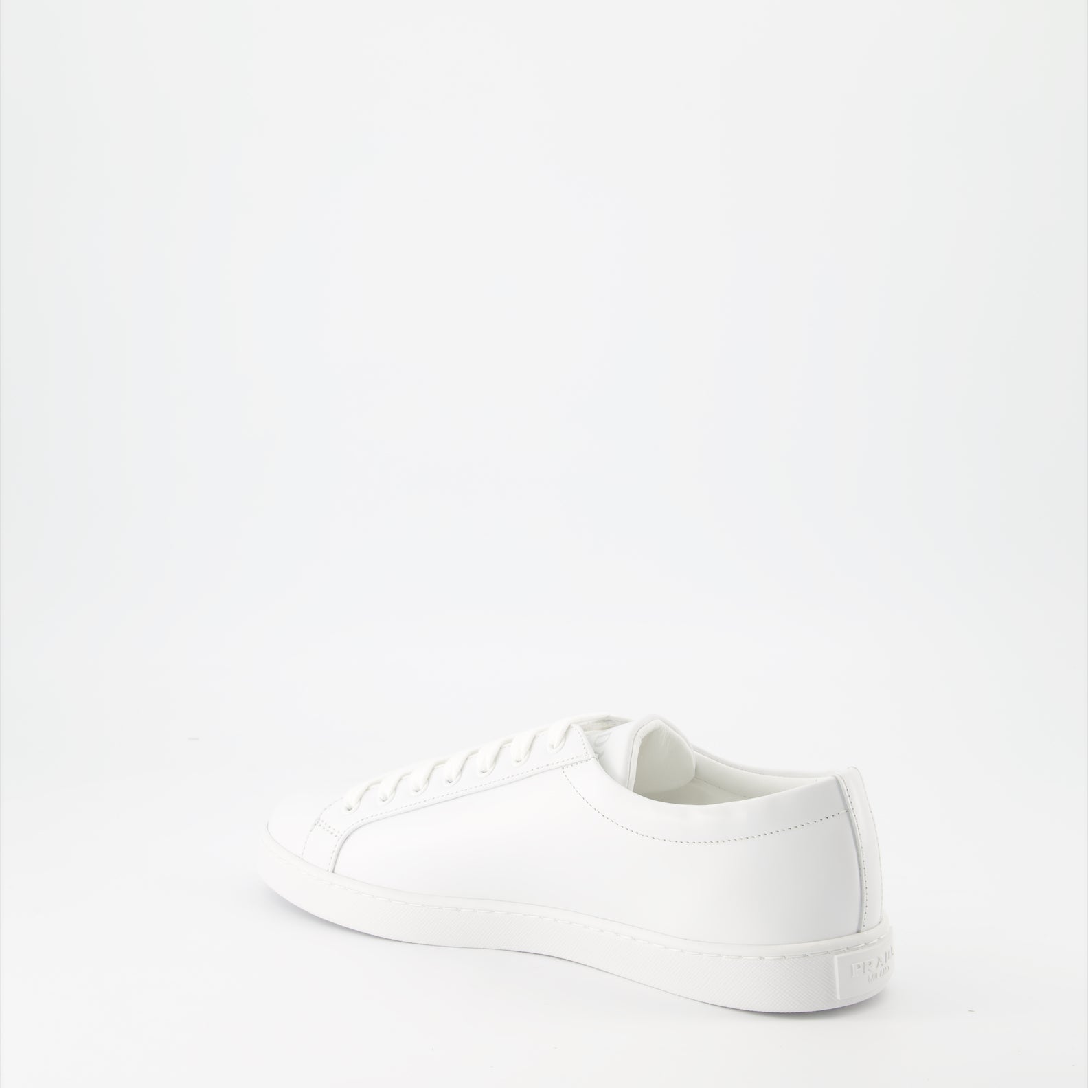   Prada sneakers, white leather sneakers, luxury men's footwear, elegant casual shoes, high-end sneakers  