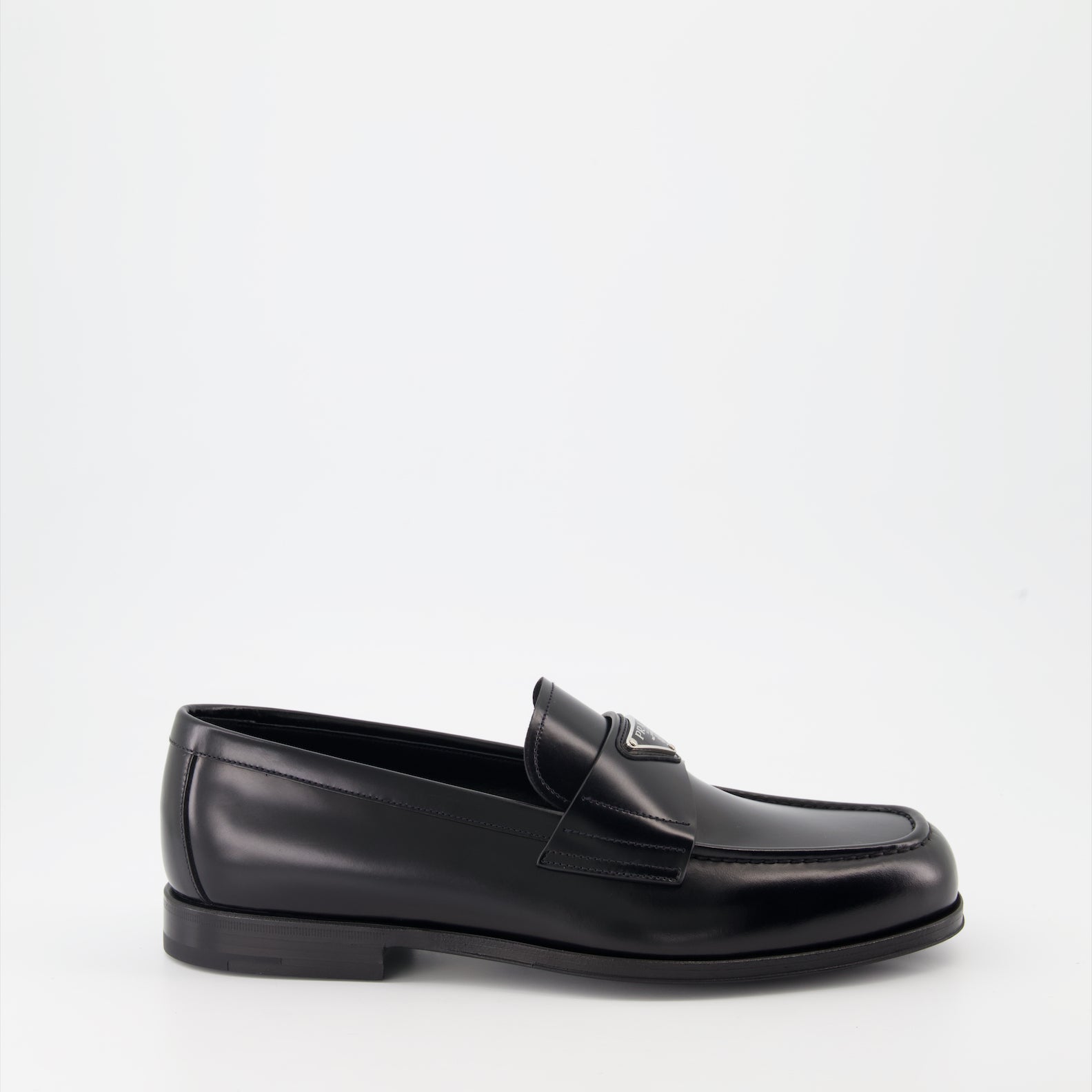 Prada moccasins, luxury leather footwear, men's designer shoes, elegant moccasins, high-end fashion