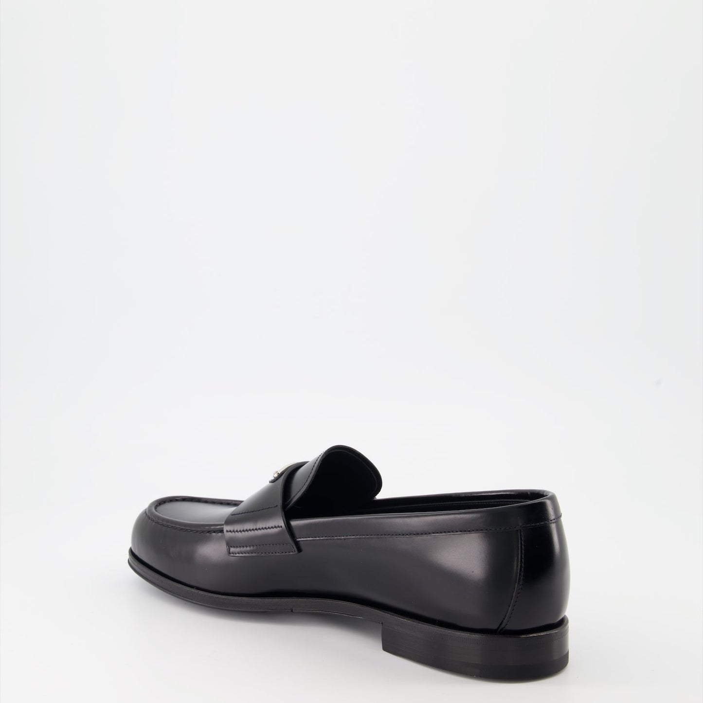 Prada moccasins, luxury leather footwear, men's designer shoes, elegant moccasins, high-end fashion