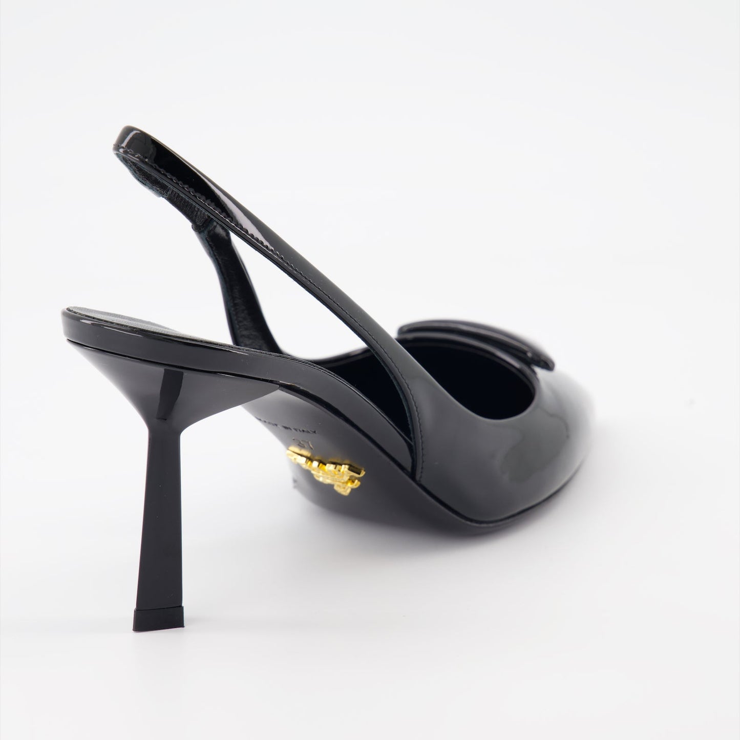 Prada, black leather pumps, luxury footwear, elegant shoes, sophisticated design