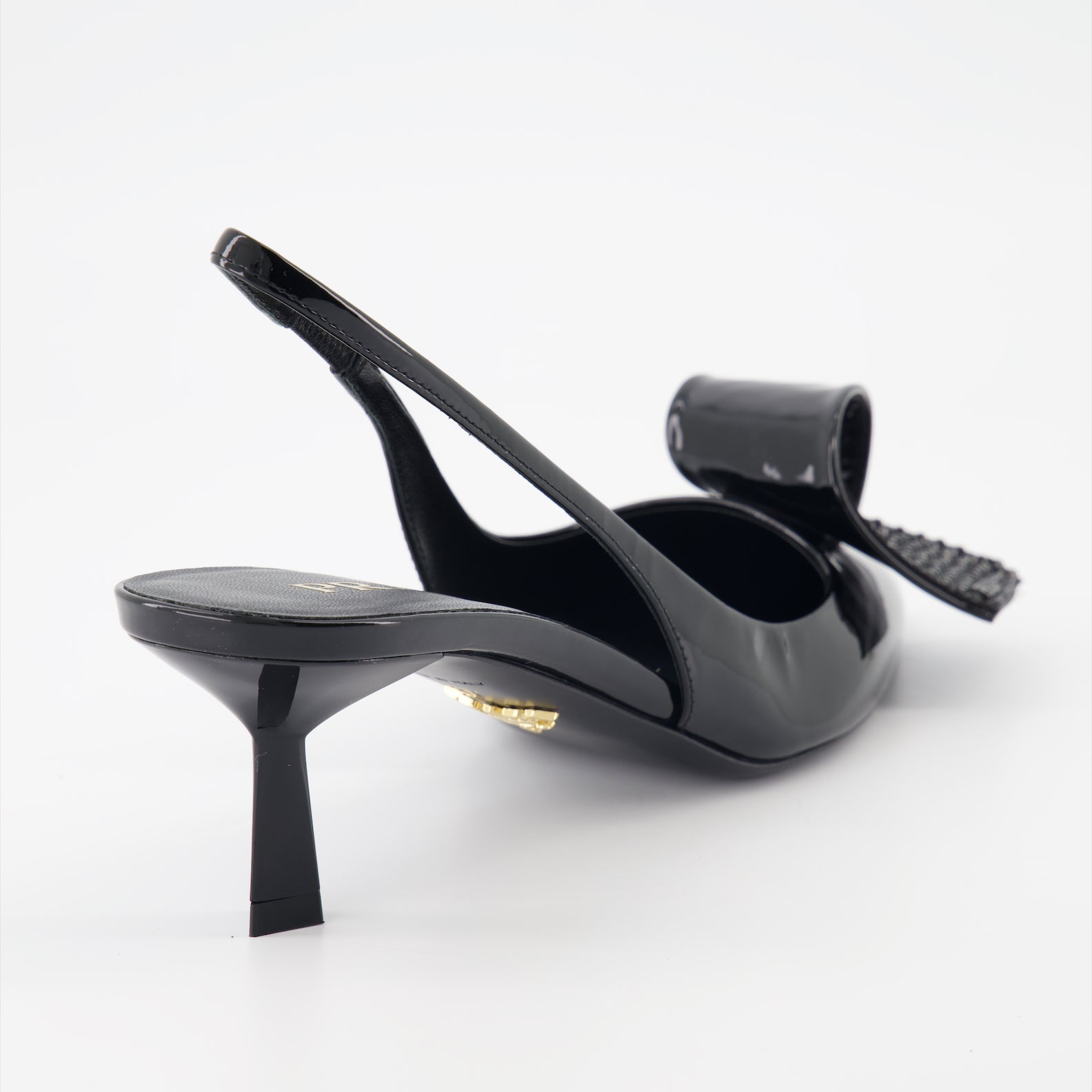 Prada pumps, black patent leather shoes, luxury footwear, high heel pumps, designer shoes