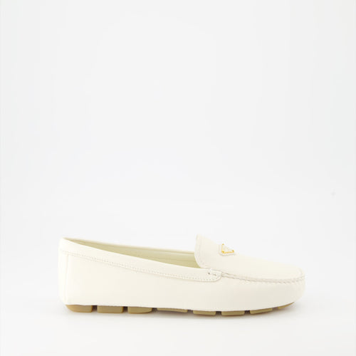 Mocassins en Velours Blanc