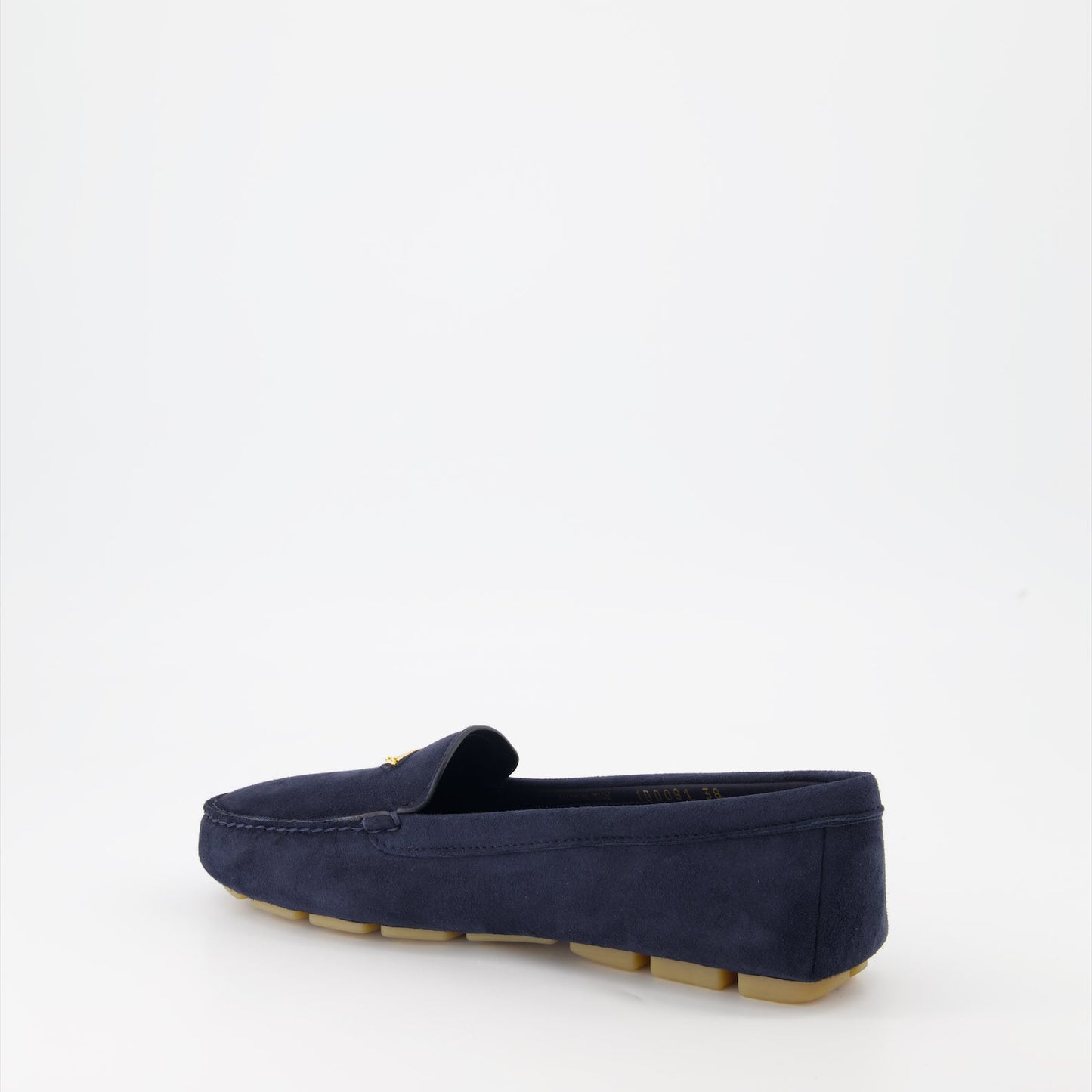 Prada loafers, navy velvet shoes, luxury loafers, elegant footwear, high-end fashion