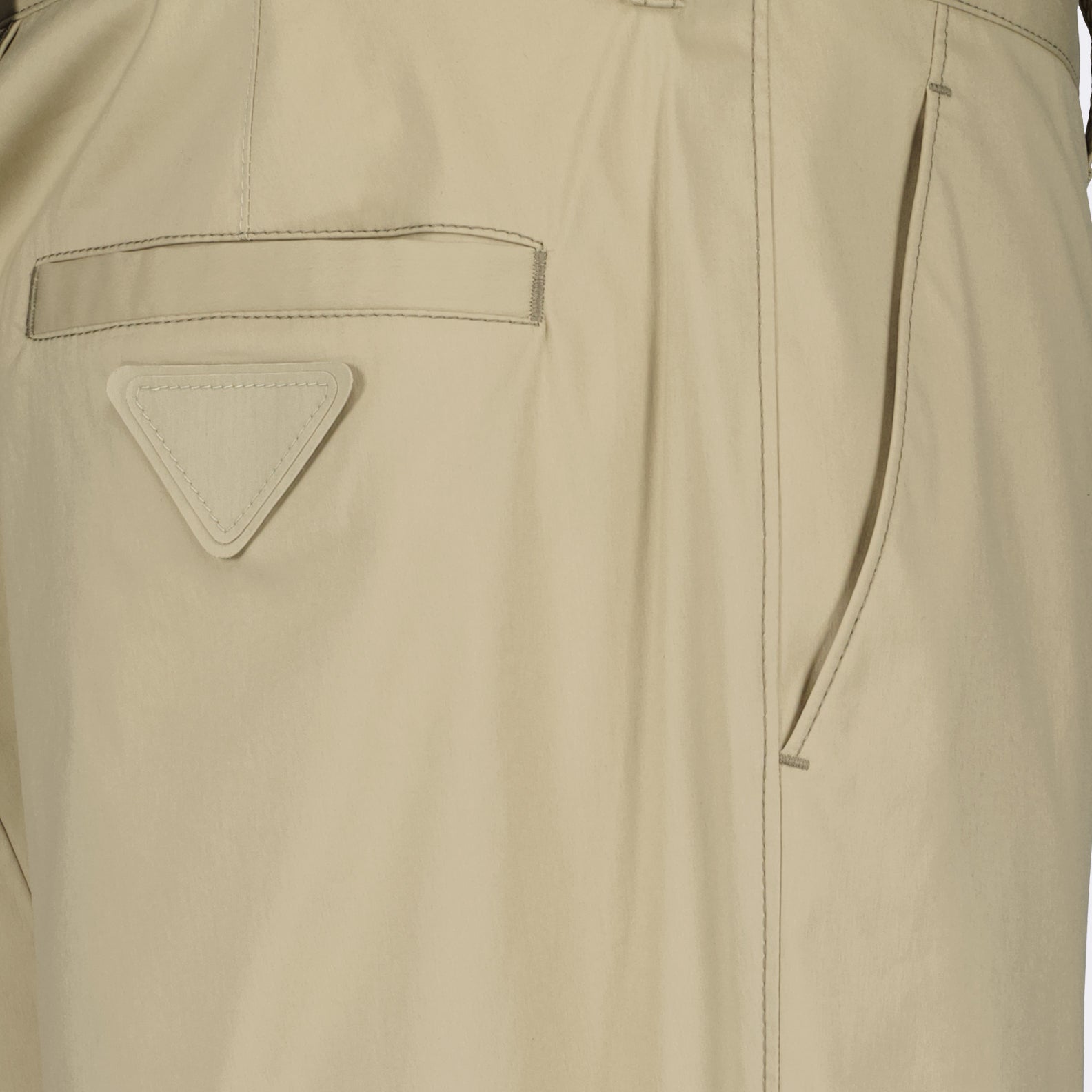 Prada trousers, beige trousers, luxury fashion, straight-leg trousers, high-end menswear