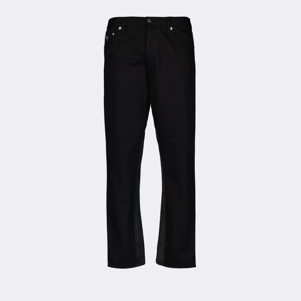 Image of Black Straight-Leg Jeans by Prada for Men - Season Spring-Summer 2024 - Front View