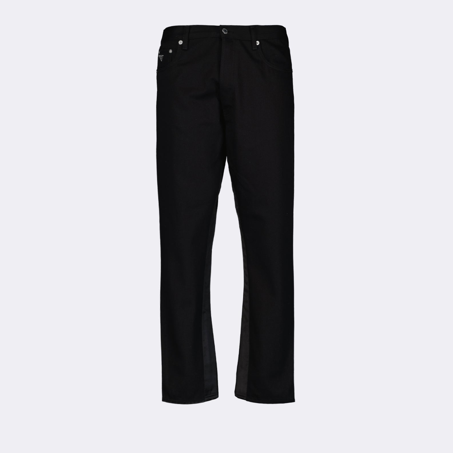 Prada jeans, black straight-leg jeans, luxury denim, men's fashion, high-end attire