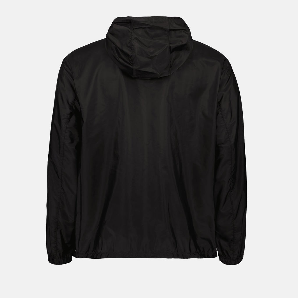Black Recycled Nylon Windbreaker