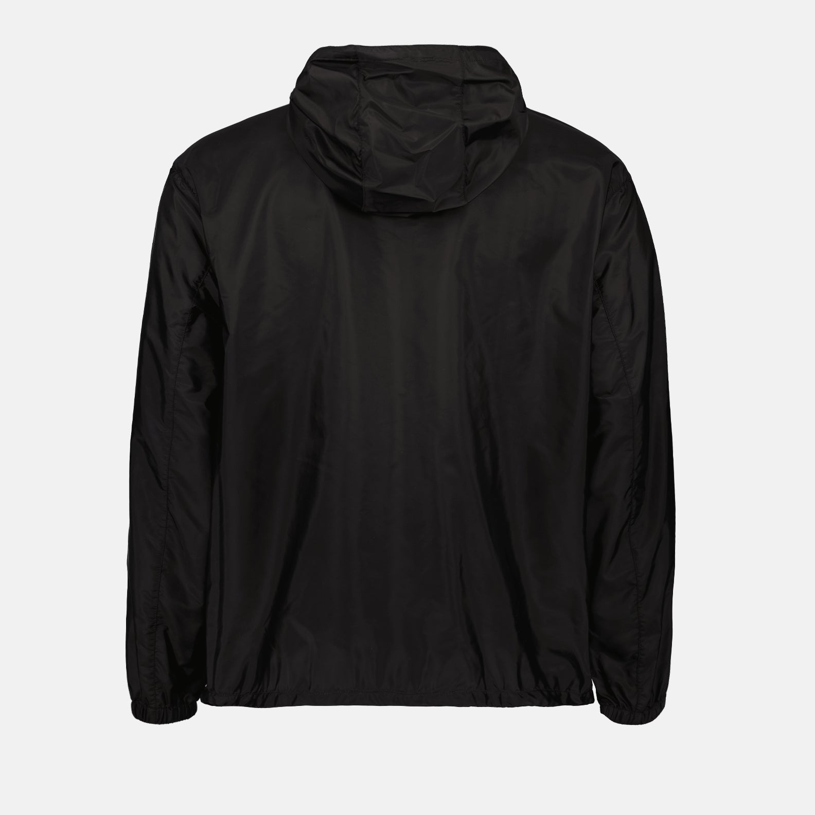 Black Recycled Nylon Windbreaker