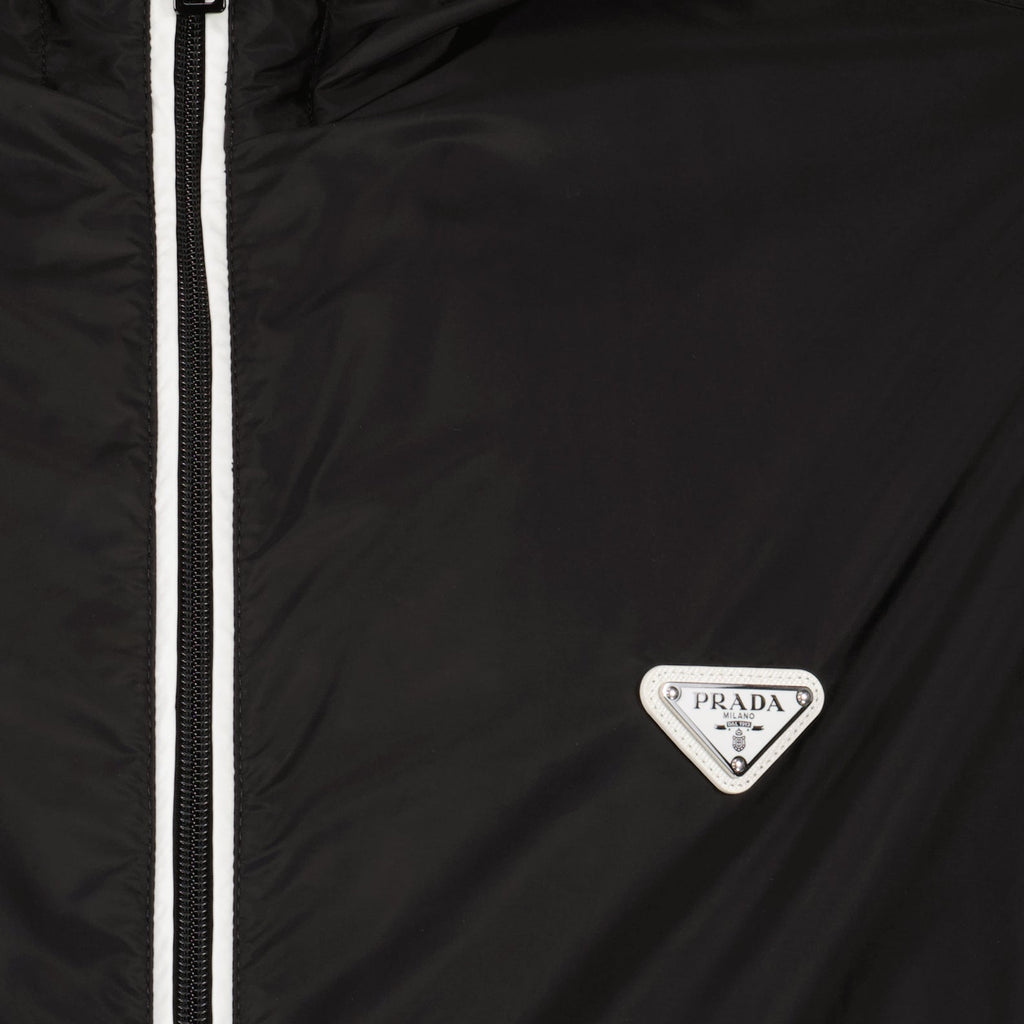 Black Recycled Nylon Windbreaker