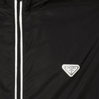 Black Recycled Nylon Windbreaker