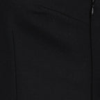 Image d'une robe noire en laine courte de Prada pour femmes - Saison Printemps-Été 2024 - Détail 5