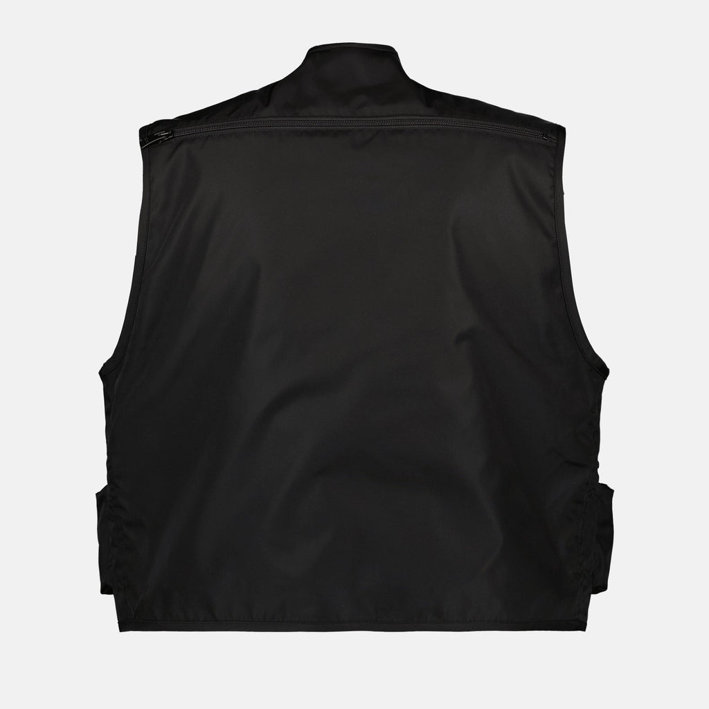 Re-Nylon, Cargo Jacket, Sleeveless, Prada, Black