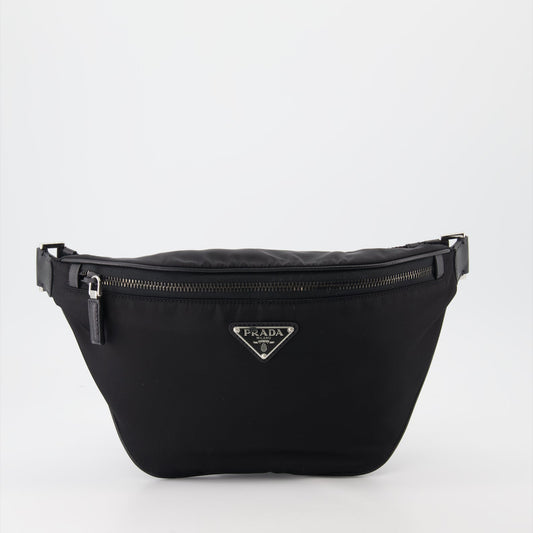 Prada belt bag, Re-Nylon, luxury accessories, sustainable fashion, eco-friendly leather