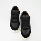 Burberry sneakers, luxury sneakers, checkered sneakers, leather and suede sneakers, black sneakers