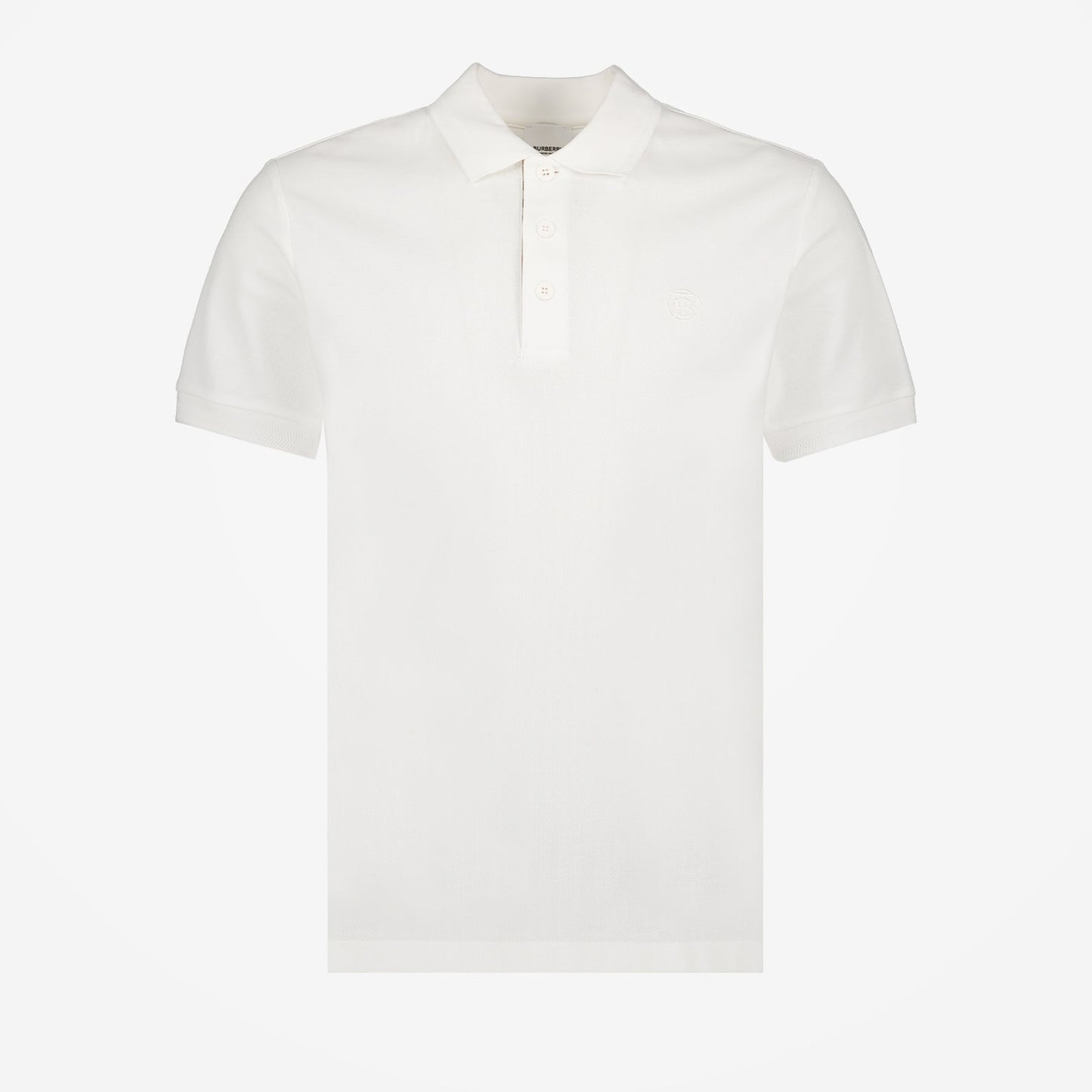 luxury polo shirt, designer menswear, Burberry apparel, white polo, premium menswear