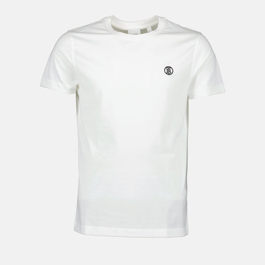 Parker Blanc T-shirt, Burberry T-shirt, luxury casual wear, white designer T-shirt, high-end fashion