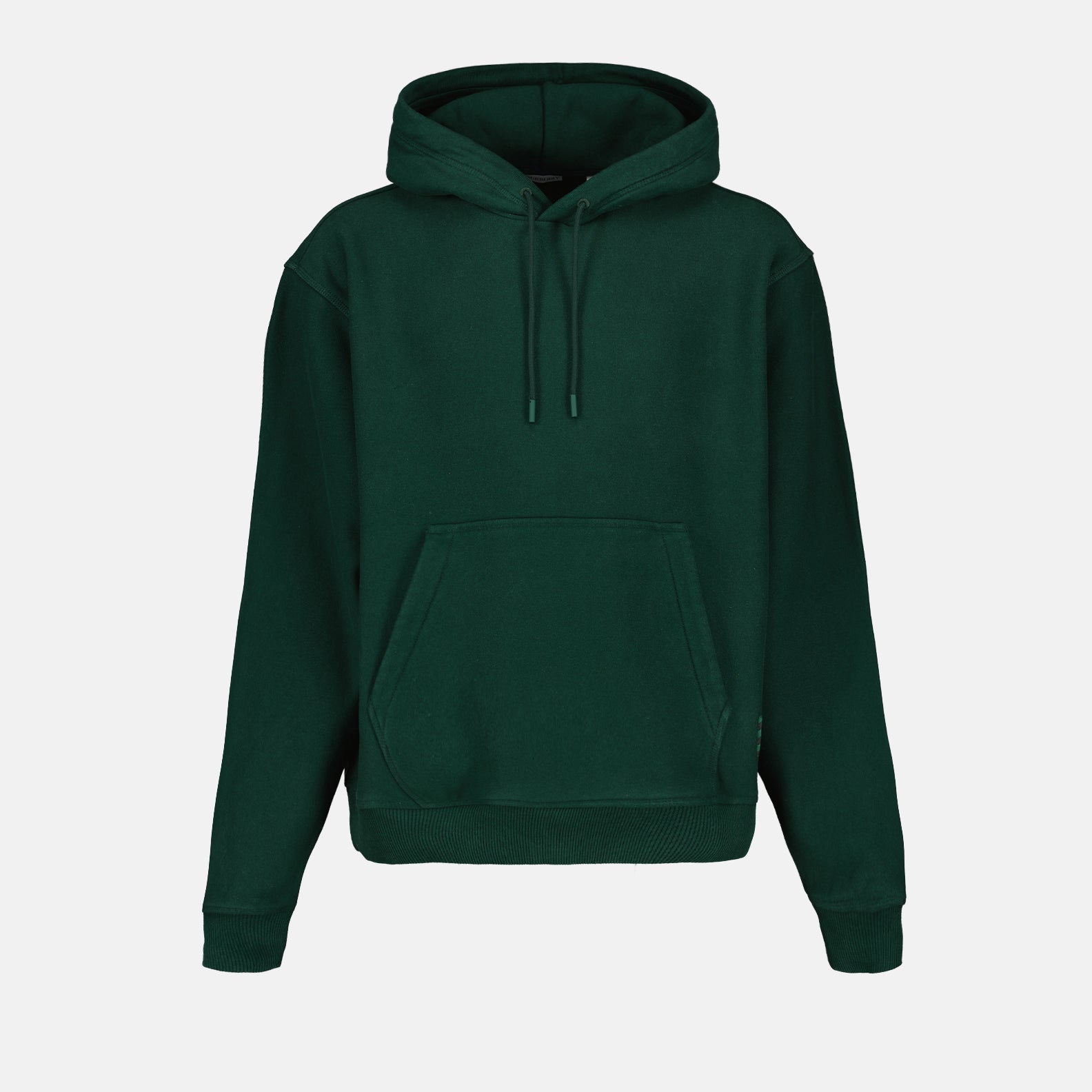 Burberry hoodie, luxury streetwear, green hoodie, EKD design, high-end fashion