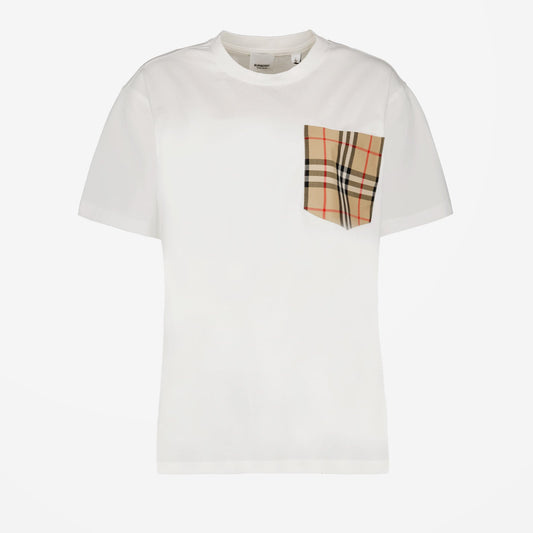 Burberry T-shirt, Luxury fashion, White T-shirt, Designer apparel, High-end clothing