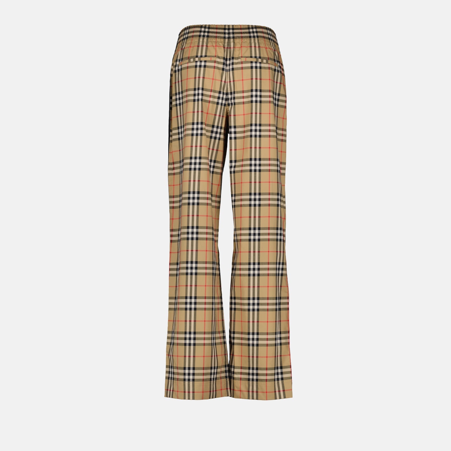 Louane checkered pants, Burberry pants, beige checkered trousers, luxury fashion pants, designer women's pants