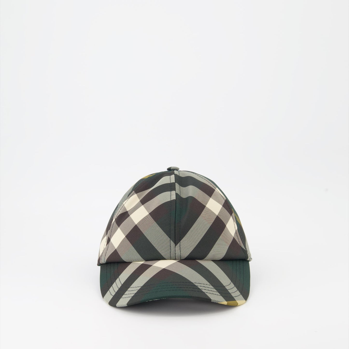 Burberry, Green Checkered Cap, luxury cap, designer accessory, unisex fashion