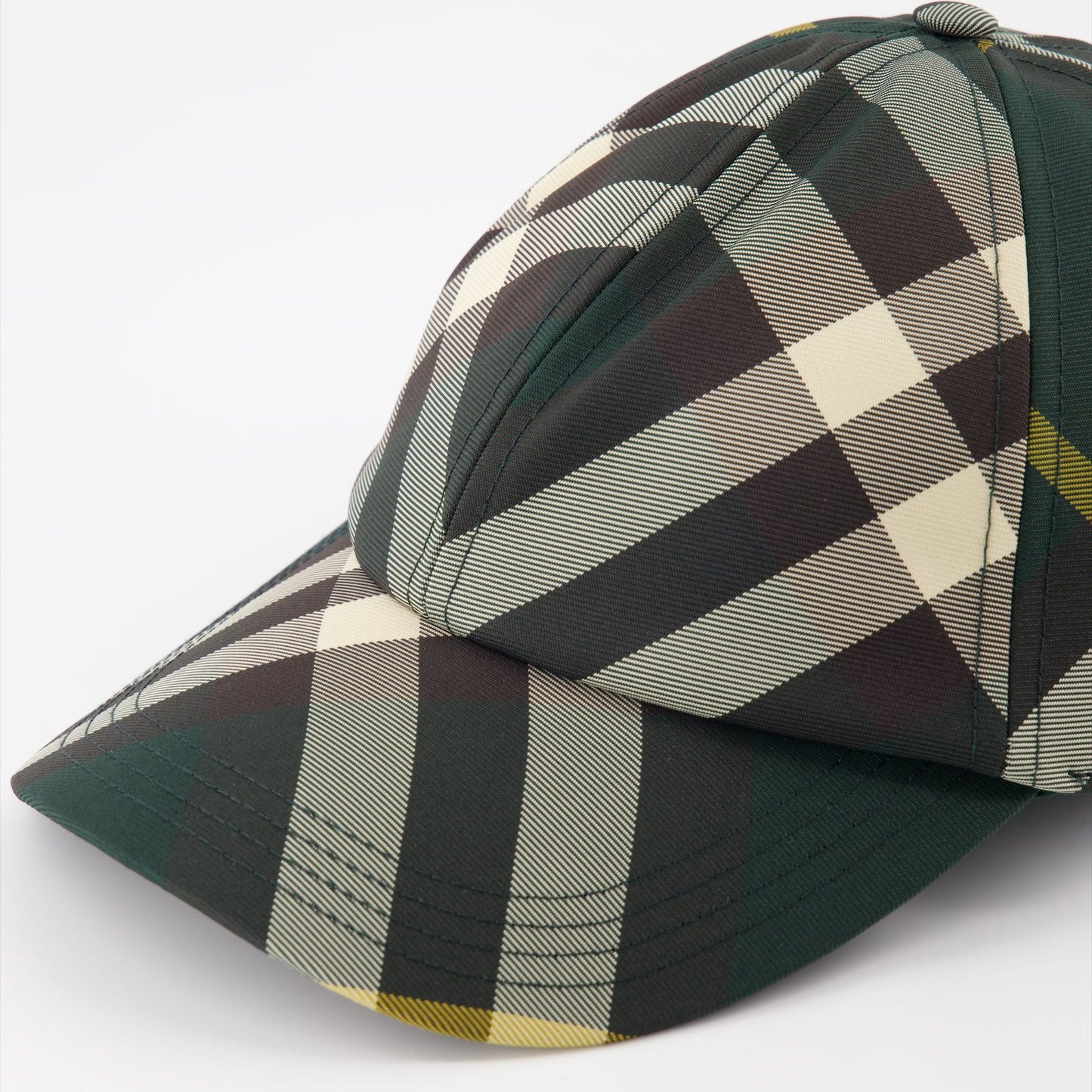 Burberry, Green Checkered Cap, luxury cap, designer accessory, unisex fashion