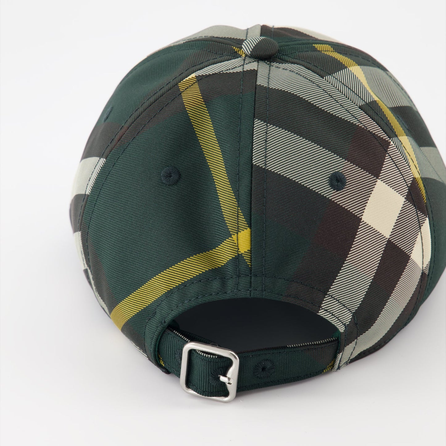 Burberry, Green Checkered Cap, luxury cap, designer accessory, unisex fashion