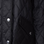 Quilted parka, luxury outerwear, Burberry fashion, nylon parka, sophisticated jacket